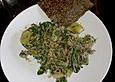 Chinesische &Uuml;berraschung - mit Fleisch, Glasnudeln und Spinat