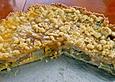 Rhabarberkuchen mit Ingwer und Streuseln