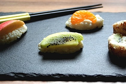 Sushi mal anders - süß als Dessert 3