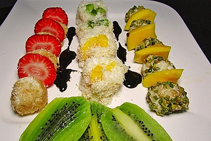 Sushi mal anders - süß als Dessert 2