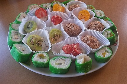 Sushi mal anders - süß als Dessert 10