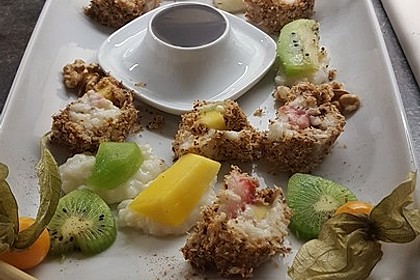 Sushi mal anders - süß als Dessert 9