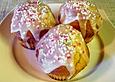 Zitronenmuffins mit Cranberries