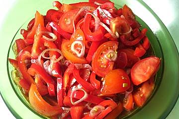 Paprika - Tomaten Salat