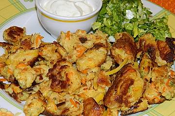 Gemüseschmarren mit Knoblauchdip