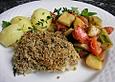 Kr&auml;uterfisch mit lauwarmem Gem&uuml;sesalat