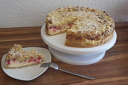 Johannisbeer - Käsekuchen mit Streuseln 10