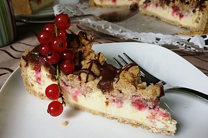 Johannisbeer - Käsekuchen mit Streuseln 13