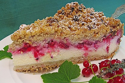 Johannisbeer - Käsekuchen mit Streusel 2