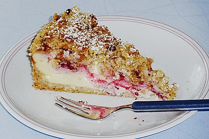 Johannisbeer - Käsekuchen mit Streusel 17
