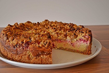 Johannisbeer - Käsekuchen mit Streusel 13