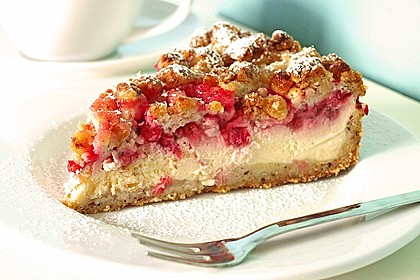 Johannisbeer - Käsekuchen mit Streusel 1