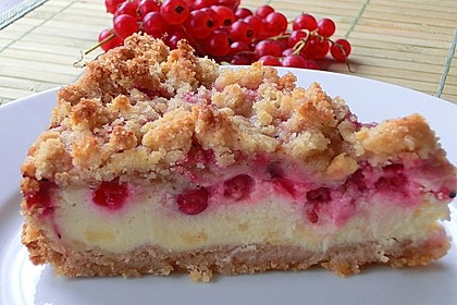 Johannisbeer - Käsekuchen mit Streusel 18