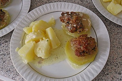 Gef&uuml;llte Kohlrabi mit Rahmsauce 4