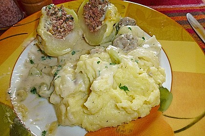 Gef&uuml;llte Kohlrabi mit Rahmsauce 8
