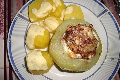 Gef&uuml;llte Kohlrabi mit Rahmsauce 9