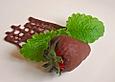 Getauchte Erdbeeren