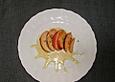 Frische Pfirsiche mit Marzipansauce