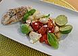Melonen - Tomaten - Gem&uuml;se mit Basilikum