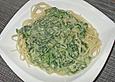 Spaghetti mit Kokosspinat