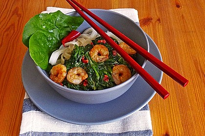 Spaghetti mit Kokosspinat 1