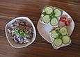 Champignonpfanne und Gurkentoast