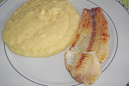 Schollenfilet mit Kohlrabi - Kartoffelp&uuml;ree