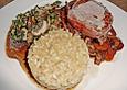 Kalbsfilet im Schinkenmantel auf Zitronen - Risotto