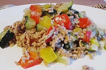 Hackfleisch - Gem&uuml;se - Pfanne