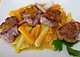 Schweinemedaillons mit Kokosm&ouml;hren - Makkaroni