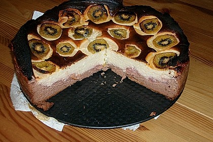 K&auml;sekuchen mit Schokolade