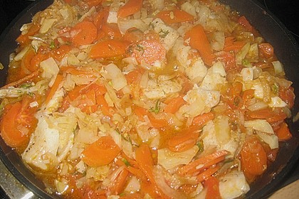 Fisch - Gem&uuml;se - Pfanne mit Fenchel 1