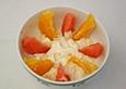 Kokoscreme mit Orangen und Grapefruits