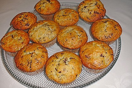 Bananen - Muffins mit Schokolade 5