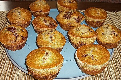 Bananen - Muffins mit Schokolade 6