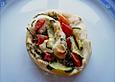 Pizzaschnecken mit Rucola, Tomate, Mozzarella