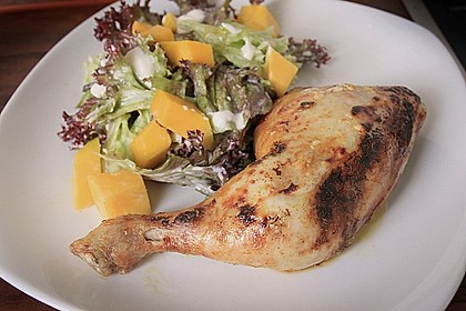 Zitronen - Joghurt H&auml;hnchen mit Mango - Maissalat 1
