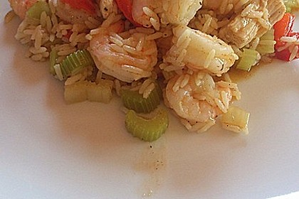 Jambalaya mit Garnelen und Huhn 4