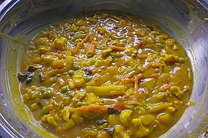 Gem&uuml;se - Puten - Curry Wok
