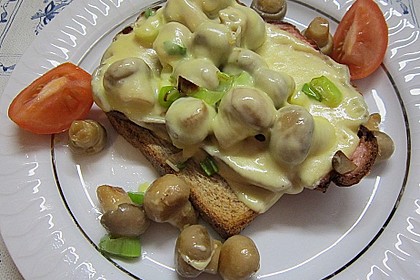 &Uuml;berbackener Leberk&auml;setoast
