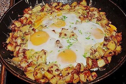 Bratkartoffeln mit Ei und Käse 4