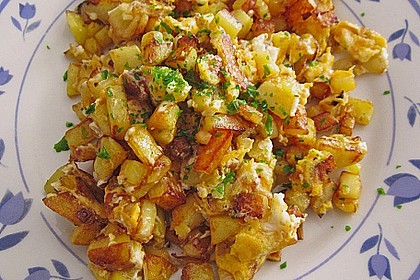 Bratkartoffeln mit Ei und Käse 3