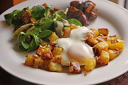 Bratkartoffeln mit Ei und Käse 2