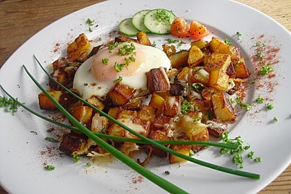 Bratkartoffeln mit Ei und Käse 5