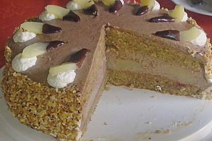 Nougat - Birnen - Torte 1