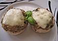 Gef&uuml;llte Riesenchampignon mit Rucola