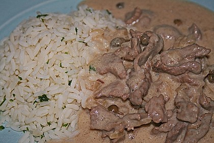 Rindergeschnetzeltes in Kapernsauce 1