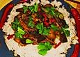 Leber mit Pak Choi, Zitronengras und Kardamomreis