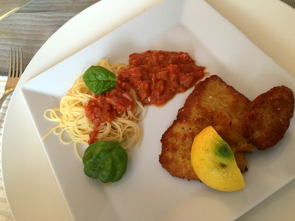 Parmesan schnitzel mit spaghetti Rezepte | Chefkoch.de
