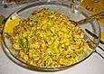 Putensalat mit Currysauce